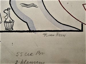 Peter van Reen - Origineel ontwerp voor Affiche "Europa 1 in een verenigde Wereld" gesigneerd kopen? Bied vanaf 40!