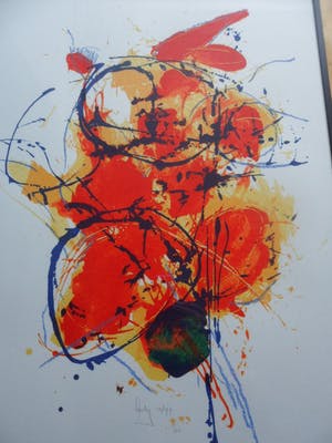 Buy Arty Grimm - Zeefdruk, Abstracte compositie - Ingelijst? Bid from 50!