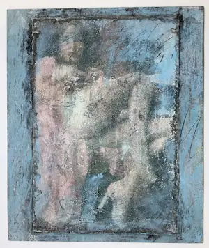 Ad Snijders - Vrouw in roze en blauw kopen? Bied vanaf 185!