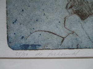 Michel van Overbeeke - Ingelijste ets "De Toekomst" kopen? Bied vanaf 40!