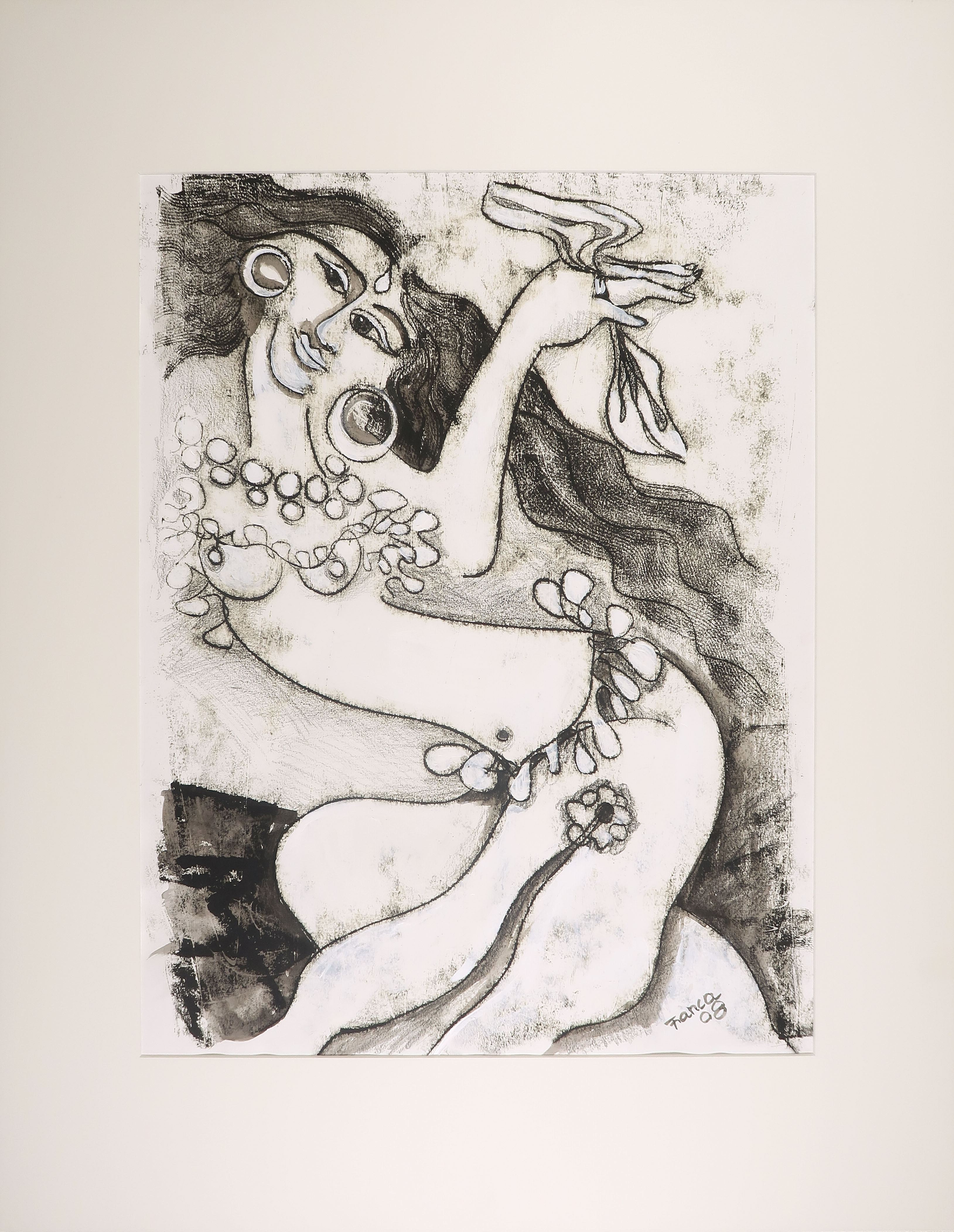 Franca Muller Jabusch - Gemengde techniek, o.a. krijt en acryl, Zonder titel kopen? Bied vanaf 1!