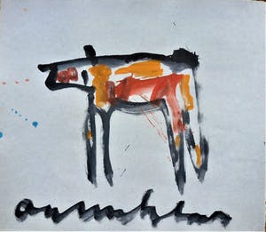 Anton Heyboer - Het dier Krachtige schildering . kopen? Bied vanaf 275!