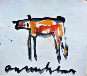 Anton Heyboer - Het dier Krachtige schildering . verkocht voor € 275!