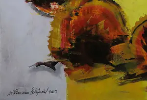 Willem van Scheijndel - Acryl op doek, Why the yellow - Ingelijst (Groot) kopen? Bied vanaf 750!