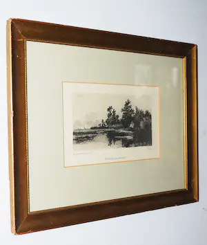 Elias Stark - Het Gein bij Abcoude, 1888 - ets kopen? Bied vanaf 45!