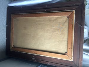 Willem Bos - Platbodems op woelige zee - Olieverf op Doek, Klassieke, grote lijs kopen? Bied vanaf 299!