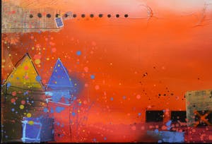 Theo Koster - Acryl en collage, Zonder titel (Groot) kopen? Bied vanaf 250!