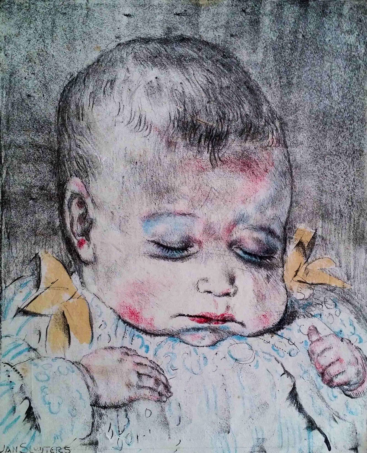 Jan Sluijters - Baby. Portret. verkocht voor € 35!