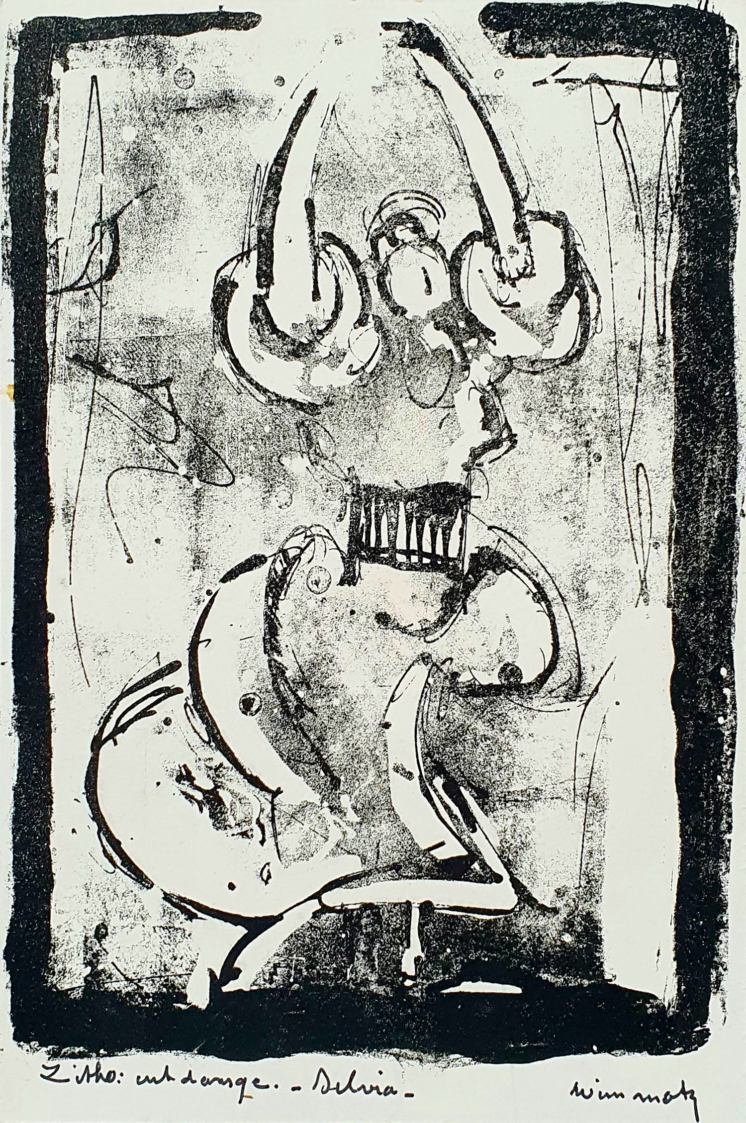 Wim Motz - Litho: 'Uit dansen - Silvia' kopen? Bied vanaf 25!