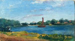 Nico. Cevat - Aan de Amstel - 1914 - Voor Theo verkocht voor € 155!