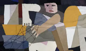 Niet of onleesbaar gesigneerd - Wandkleed, De werkende mens kopen? Bied vanaf 1!