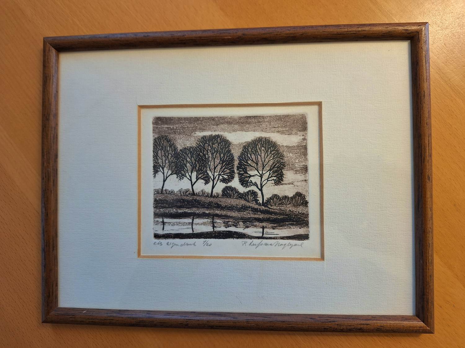 Rini Leefsma-Nagtegaal - Landschap met bomen ets kopen? Bied vanaf 25!