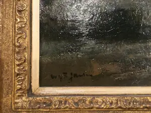 Willem G.F. Jansen - Dorpsgezicht met molen langs de vaart kopen? Bied vanaf 950!