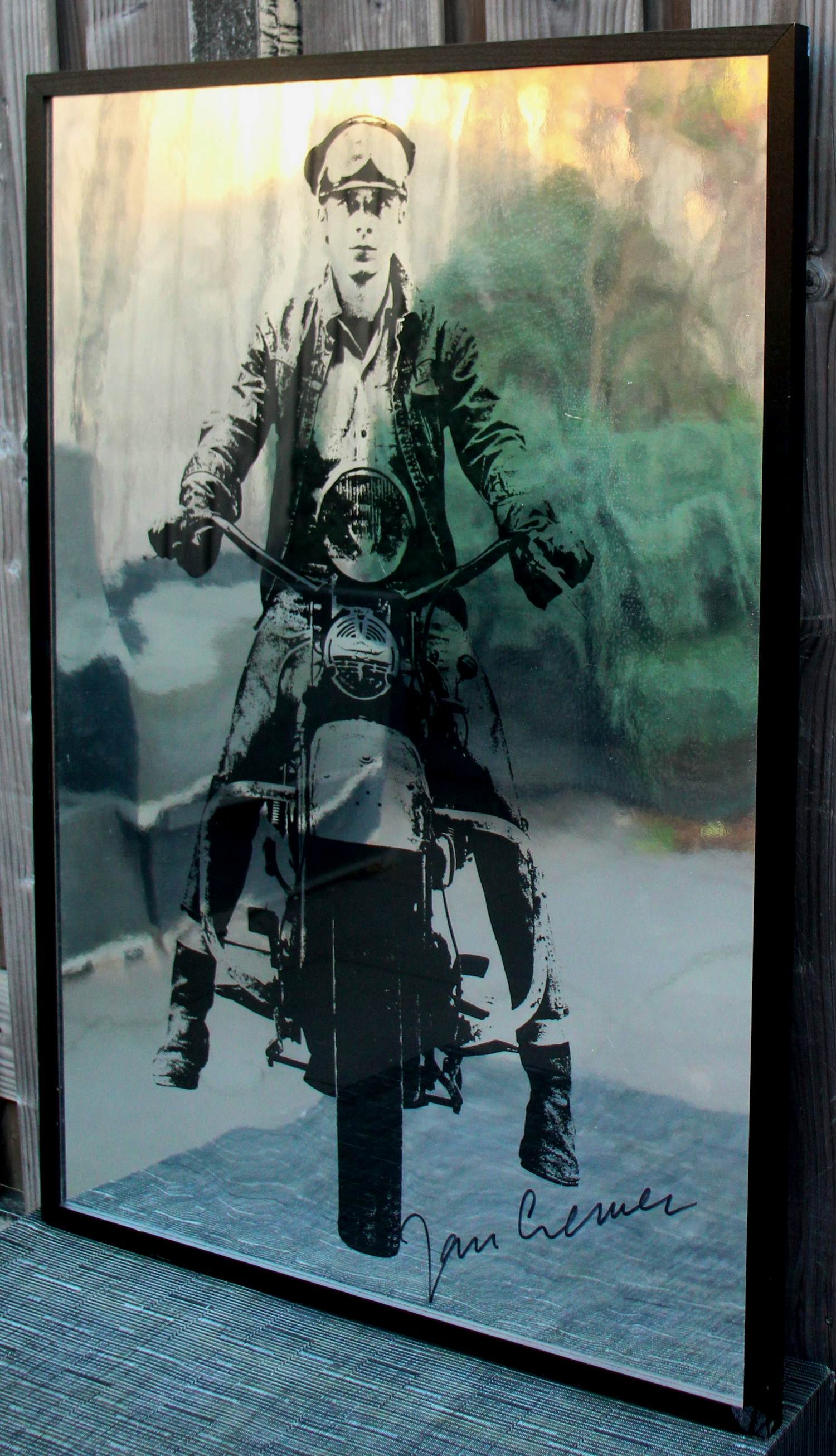 Jan Cremer - Ingelijste zeefdruk op metallic papier - 1993 kopen? Bied vanaf 595!