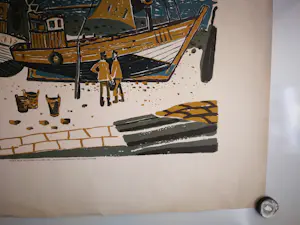 Gustave Camus - Zeehaven. Vissersboten. kopen? Bied vanaf 69!