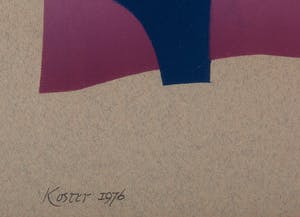 Wim Koster - Abstrakt III - 1976 - zeefdruk op papier - BKR Zaanstad kopen? Bied vanaf 20!