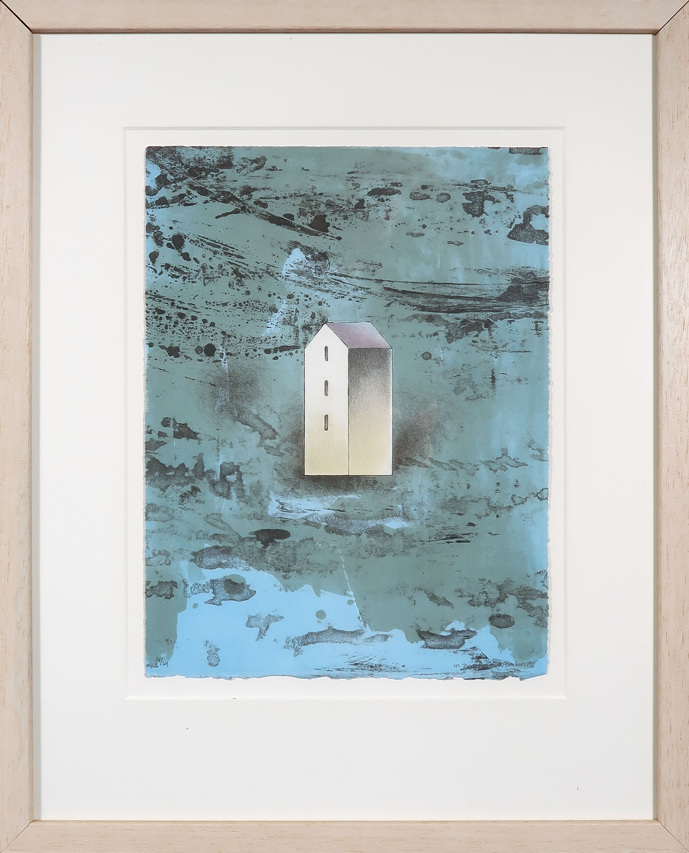 Jurjen Ravenhorst - Litho, Zonder titel IV - Ingelijst verkocht voor € 35!
