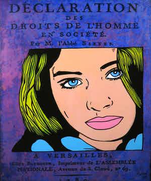 Jan Bollaert - Gemende techniek op board, Declaration Bleu verkocht voor € 60!