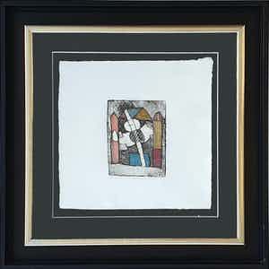 Michel van Overbeeke - Ets - Ingelijst verkocht voor € 45!