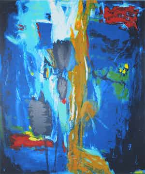 Henk Eikenaar - *Biorientation* - grote abstracte zeefdruk uit 1993 verkocht voor € 65!