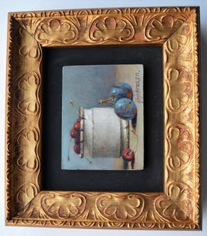 Hans Habraken - Stilleven met fruit in keramiek pot.. kopen? Bied vanaf 175!