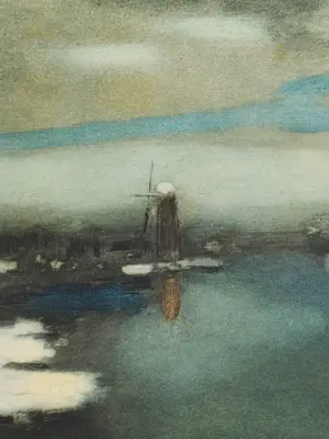 Albert Saverys - Winters rivierlandschap kopen? Bied vanaf 80!
