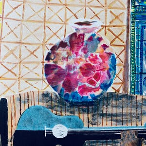 Wendy Chazin - Composition with guitar and vase kopen? Bied vanaf 23!