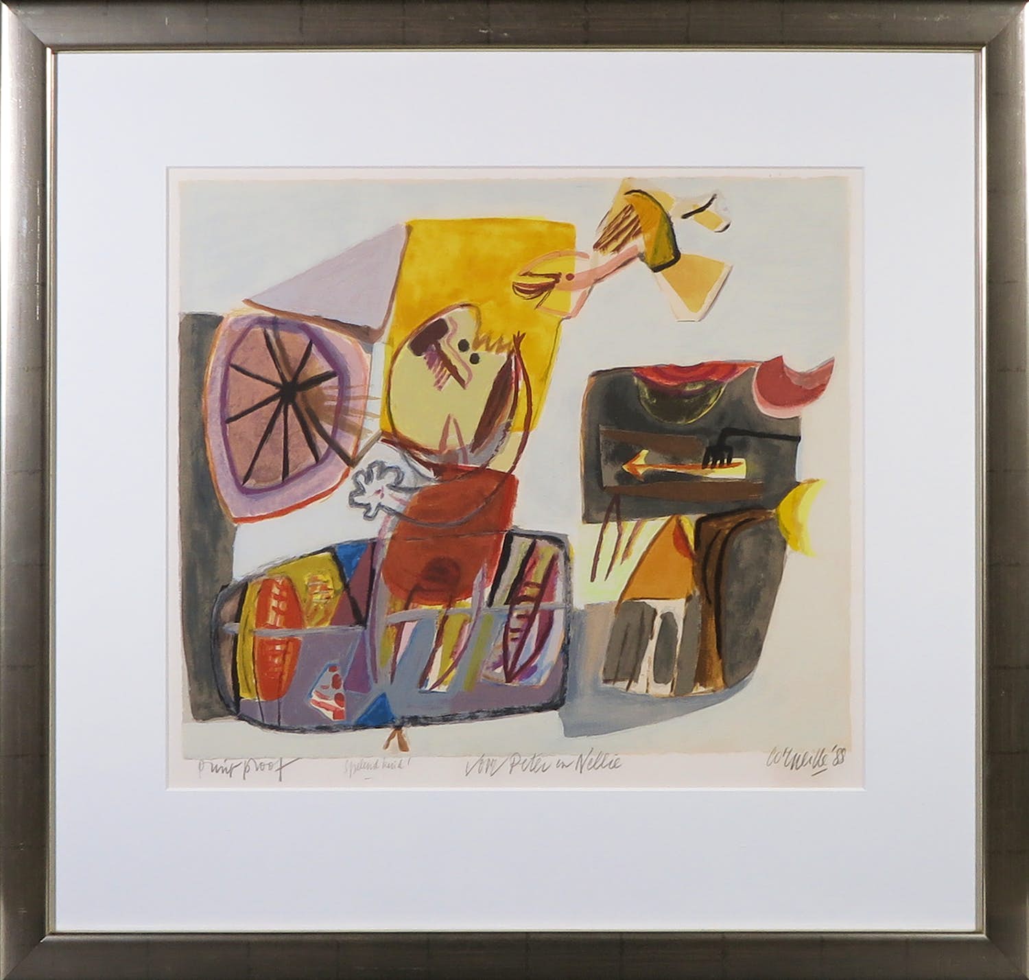 Corneille - Zeefdruk, Spelend Kind 1 - Ingelijst kopen? Bied vanaf 300!