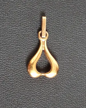 Fischland hanger, 18 karaat verguld 835 zilver. Modernist 60er jaren kopen? Bied vanaf 35!