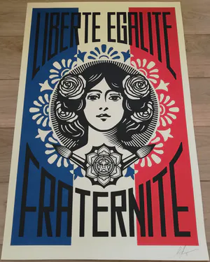 AcheterShepard Fairey - Liberte, egalite, fraternite? Enchérissez de 1!