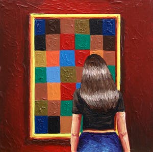 Gerard Boersma - New Harmony (Vrouw kijkend naar schilderij van Paul Klee) kopen? Bied vanaf 75!