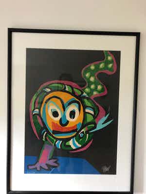 Karel Appel - Clown au Serpent verkocht voor € 1650!