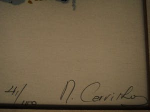 Nelson Carrilho - Curaçao 1953 - GROOT ! Expressionistisch Litho "untitled" gesigneerd kopen? Bied vanaf 10!