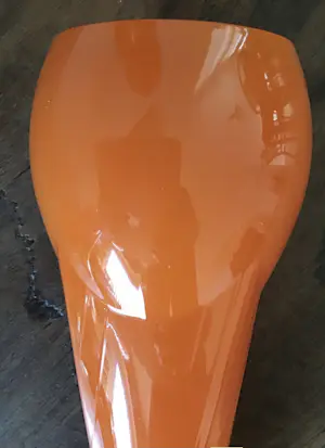 Niet of onleesbaar gesigneerd - 3 Art Deco oranje glazen/vazen kopen? Bied vanaf 10!