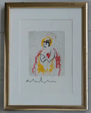 Anton Heyboer - Madonna- ingekleurde ets kopen? Bied vanaf 375!
