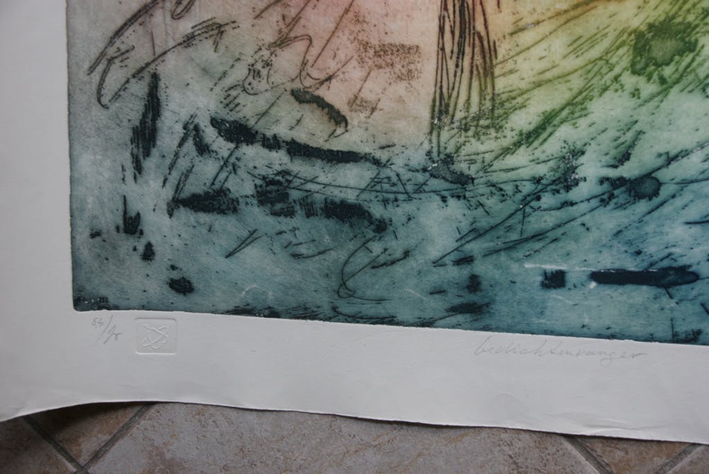 Ad Arma - Laatste x! Ad Arma - "Gedichtenvanger" - zeer grote ets uit 1992 - oplage 75 ex. kopen? Bied vanaf 1!