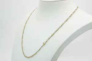 86 - Tijdloos 14 karaat bi colour gouden figaro collier kopen? Bied vanaf 215!