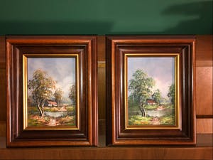 Charles Augustin Wauters - Boerderij aan ven (herfst en lente) kopen? Bied vanaf 10!
