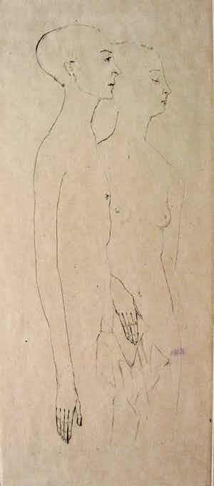 Dietz Edzard - Ets: Naakt: man en vrouw verkocht voor € 45!