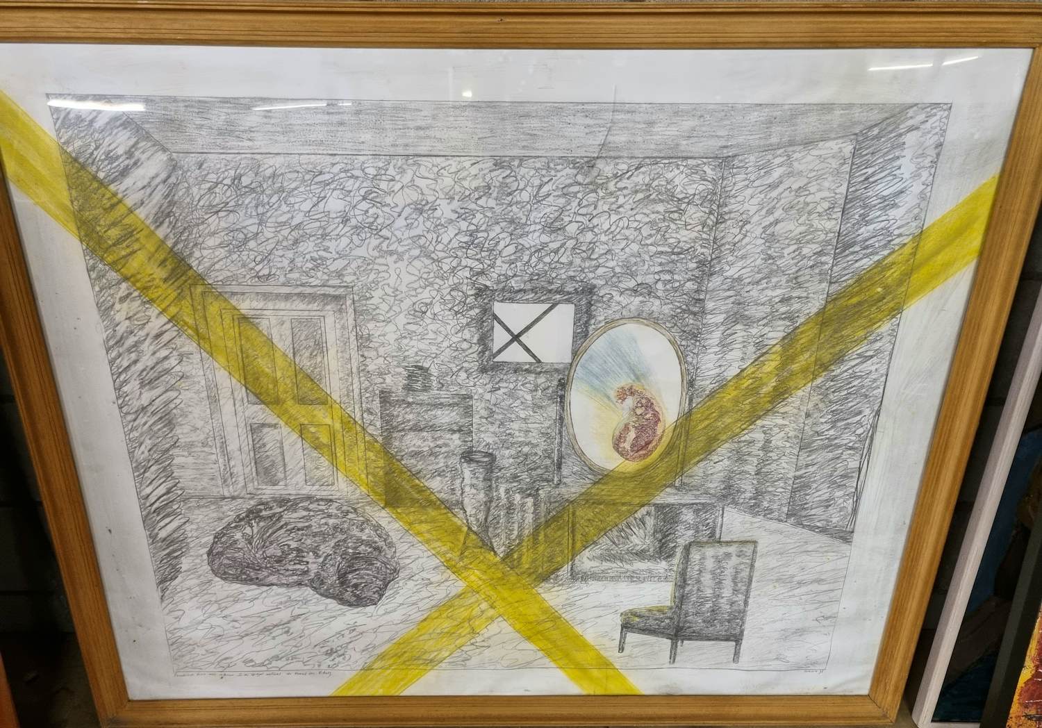 Jacob Zekveld - Excentrisch kruis met interieur. In de spiegel wellicht de komeet van Kidney kopen? Bied vanaf 20!