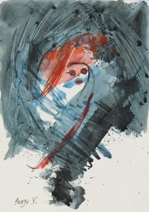 Serge Vandercam - Aquarel, Figuur kopen? Bied vanaf 275!