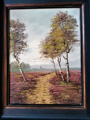 Theodorus Selhorst - Zicht op dorp vanaf de heide kopen? Bied vanaf 40!