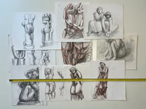 Jan Keustermans - Lot van 10 atelierschetsen kopen? Bied vanaf 95!