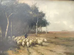 Adriaan Marinus Geijp - Schaapsherder met kudde kopen? Bied vanaf 75!