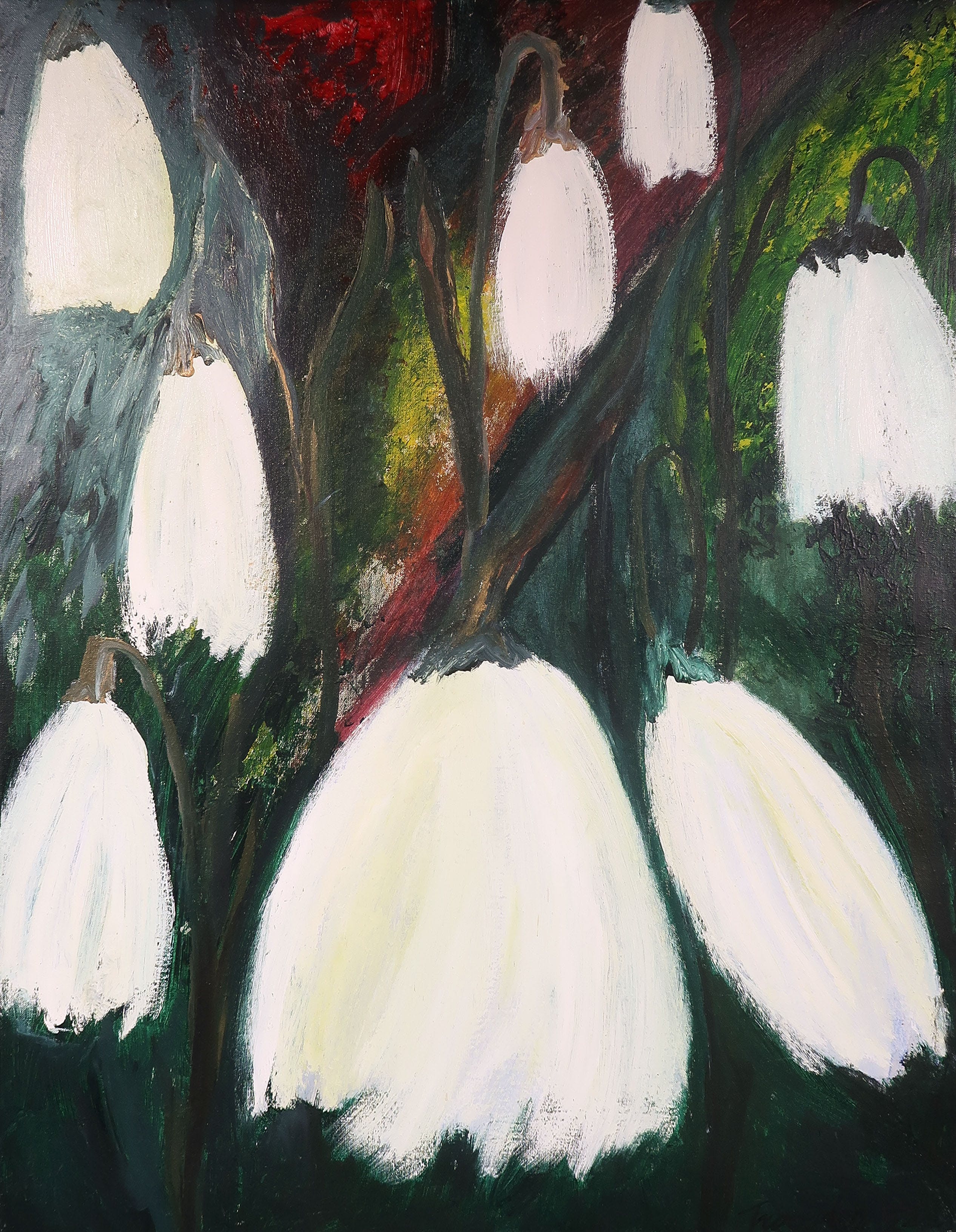 Pim Trooster - Olieverf op doek, Sneeuwklokje - Ingelijst kopen? Bied vanaf 50!