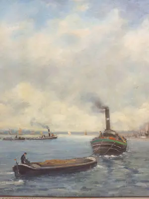 Cornelis Johannes van der Aa - Havengezicht kopen? Bied vanaf 175!