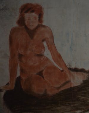 Wim Jurcka - krijttekening, naakt kopen? Bied vanaf 45!