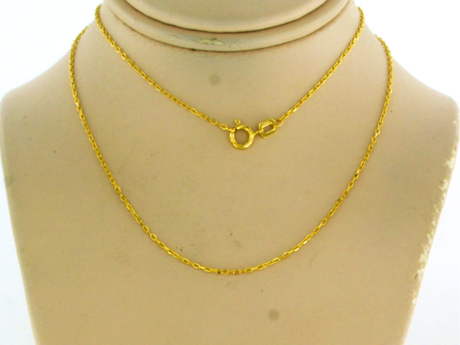 14k geel gouden collier - 45 cm lang verkocht voor € 80!