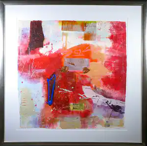 Bram Reijnders - Gemengde techniek, Abstract - Ingelijst (Zeer groot) verkauft für € 110!