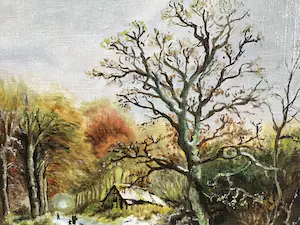 Niet of onleesbaar gesigneerd - Replica Winterlandschap H.C. Koekoek kopen? Bied vanaf 1!